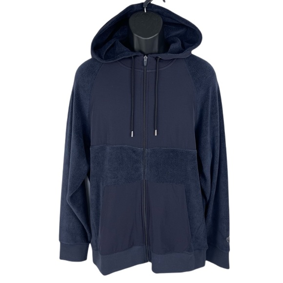 NWT Cremieux Men Navy Microfleece Full-Zip hoodie - Picture 1 of 15